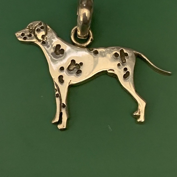 .925 Dalmatian Dog Sterling Silver Jewelry Charm #fine arf #firehouse - Picture 1 of 3
